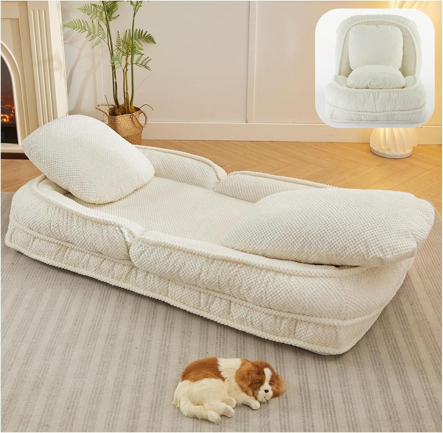 💖Last Day Valentine Early Bird Sale💖Foldable Lazy Sofa Bed Floor Chair