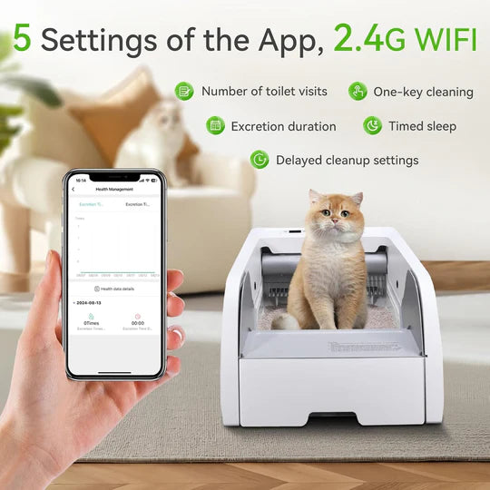 Self Cleaning Litter Box, Upgraded Automatic Cat Litter Box