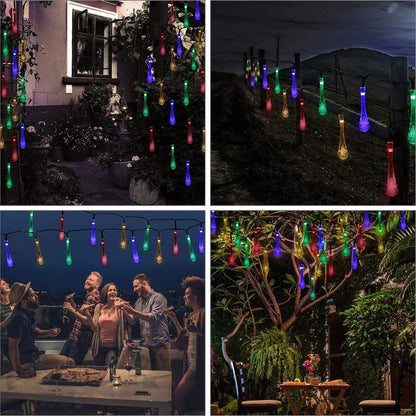 47% OFF - Solar-Powered Raindrop String Lights - 30 Bulbs & FREE SHIPPING