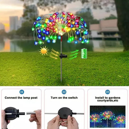 🎁Waterproof  Solar Garden Fireworks Lamp🎇