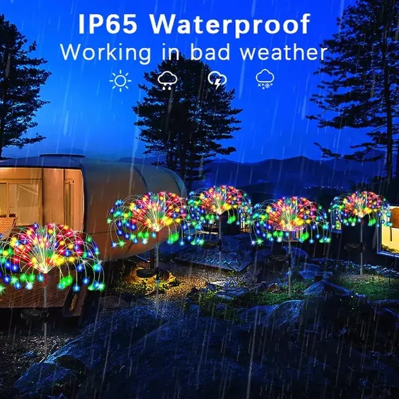 🎁Waterproof  Solar Garden Fireworks Lamp🎇