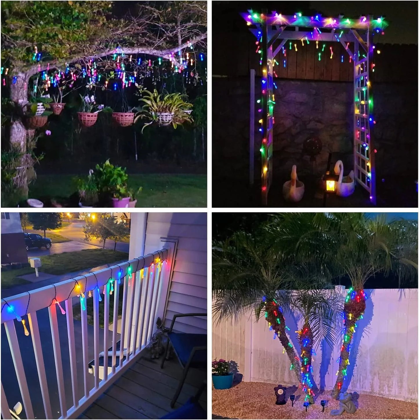 47% OFF - Solar-Powered Raindrop String Lights - 30 Bulbs & FREE SHIPPING