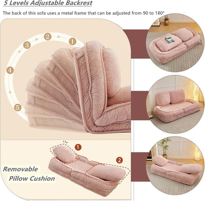 💖Last Day Valentine Early Bird Sale💖Foldable Lazy Sofa Bed Floor Chair