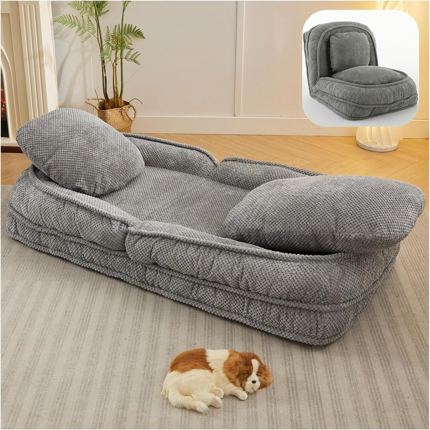 💖Last Day Valentine Early Bird Sale💖Foldable Lazy Sofa Bed Floor Chair